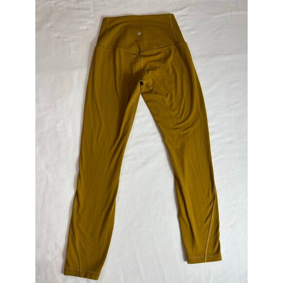 Lululemon Power Thru High Rise Crop 23" Gold Spice Size 6 - Picture 5 of 9